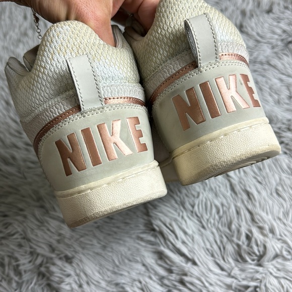 Nike Women's Court Borough Mid Premium Casual Sneakers light bone rose gold 9 - Picture 10 of 10